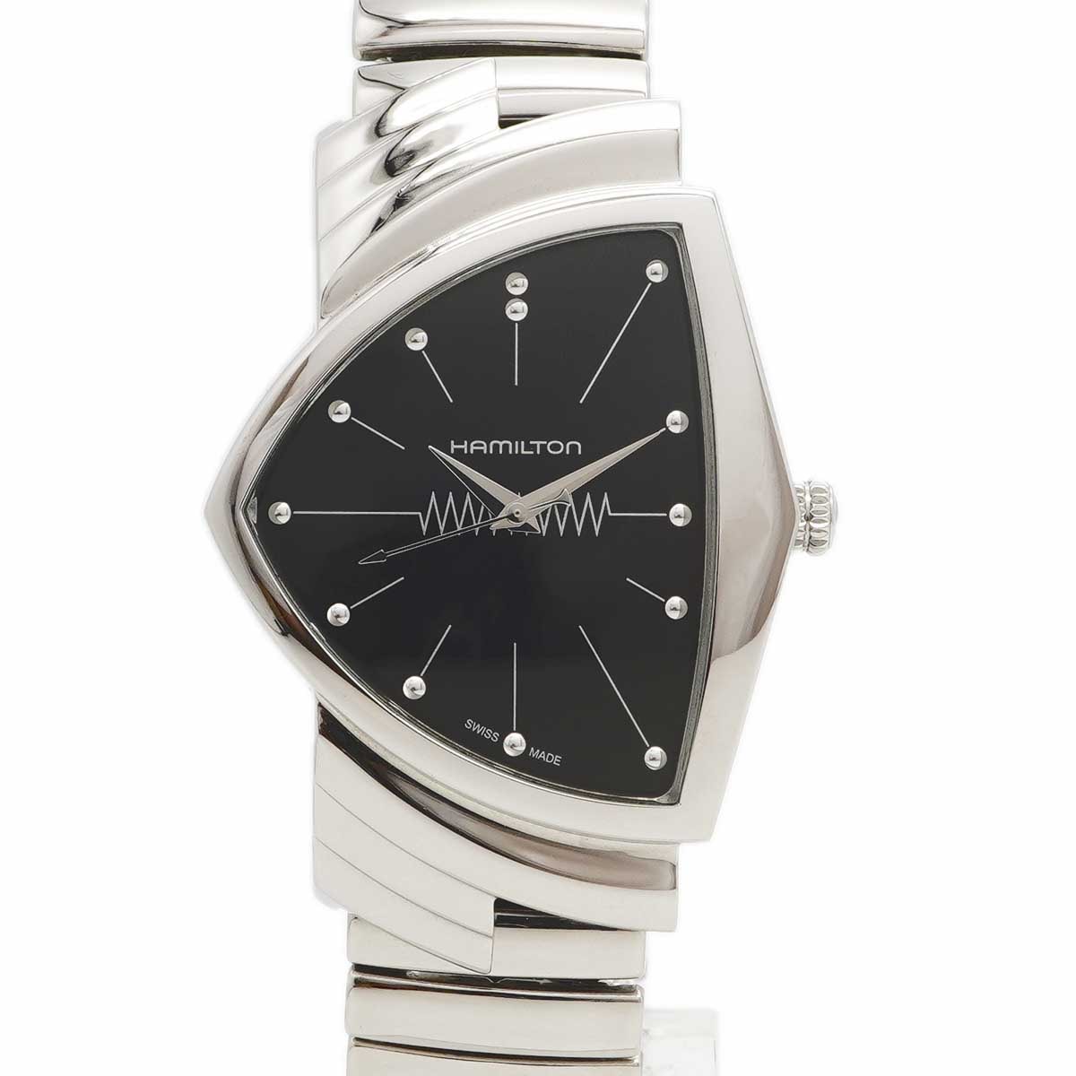 【6wdd0276】ハミルトン ベンチュラ H24411232/H244112 黒文字盤【中古】腕時計 メンズ レディース ユニセックス