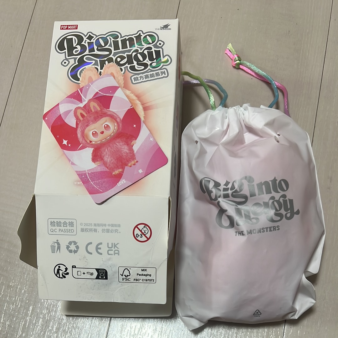 POP MART THE MONSTERS (LABUBU) Big into Energy Series Plush Pendant LOVE