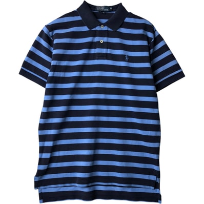 古着 ラルフローレン Ralph Lauren POLO by Ralph Lauren CUSTOM FIT マルチボーダー 半袖 ボーダー ポロシャツ メンズM相当/eaa644608