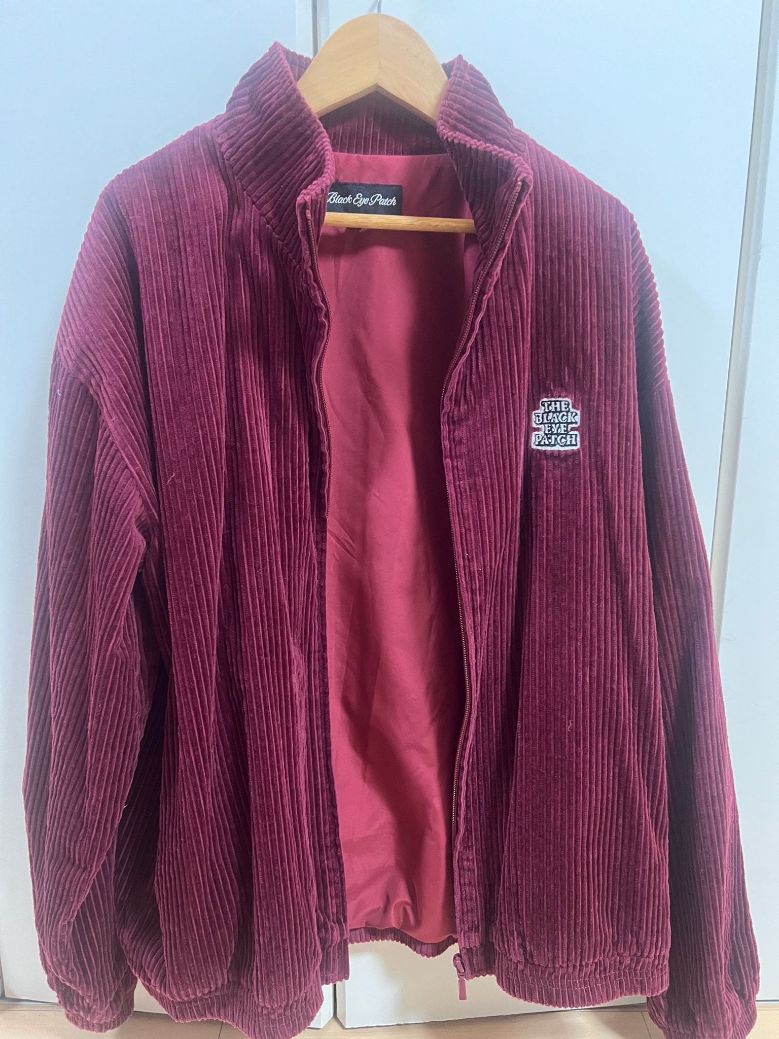 Black Eye Patch OG Label Corduroy Track Jacket "Burgundy"