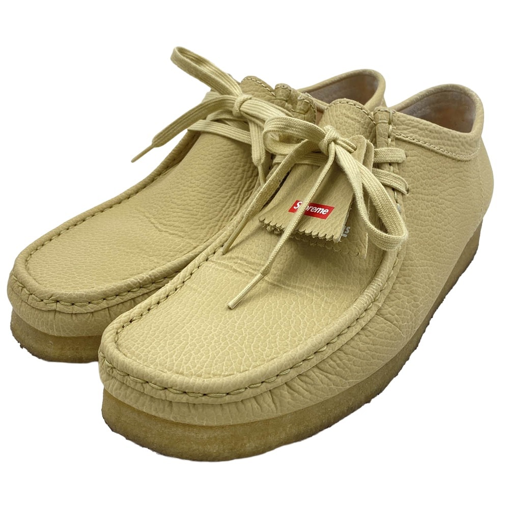 Supreme シュプリーム その他靴 25SS × Clarks Reflective Wallabee クラークス リフレクティブ ワラビー レザー モカシン クレープソール シューズ ベージュ系 27.5cm【中古】