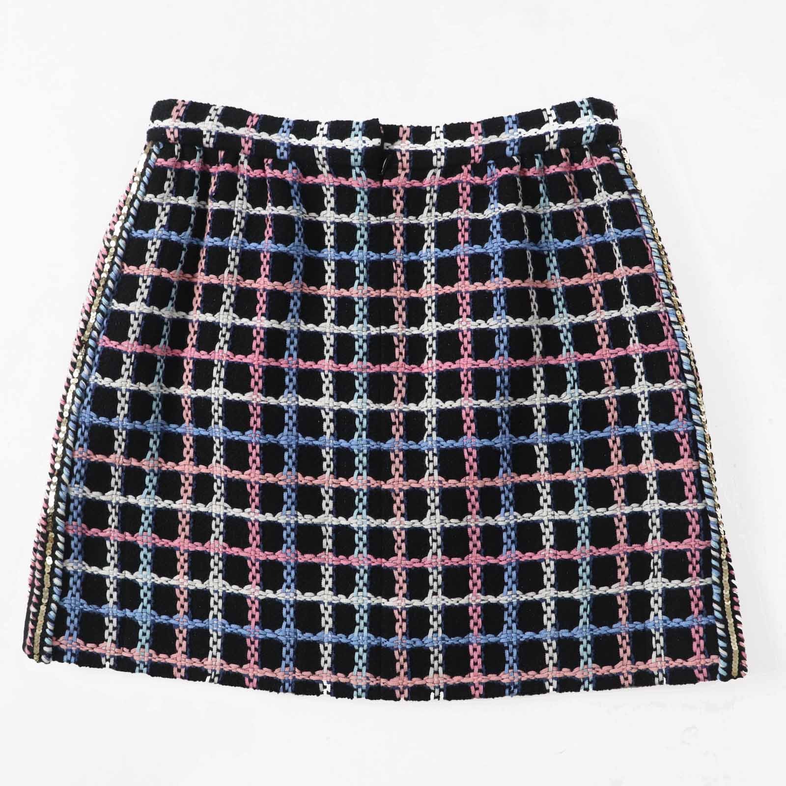 A (未使用に近い)】極美品 シャネル スカート ブラック マルチ