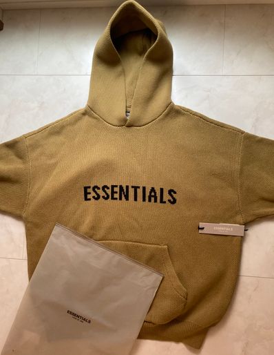 FEAR OF GOD ESSENTIALS KNIT PULLOVER "Amber"