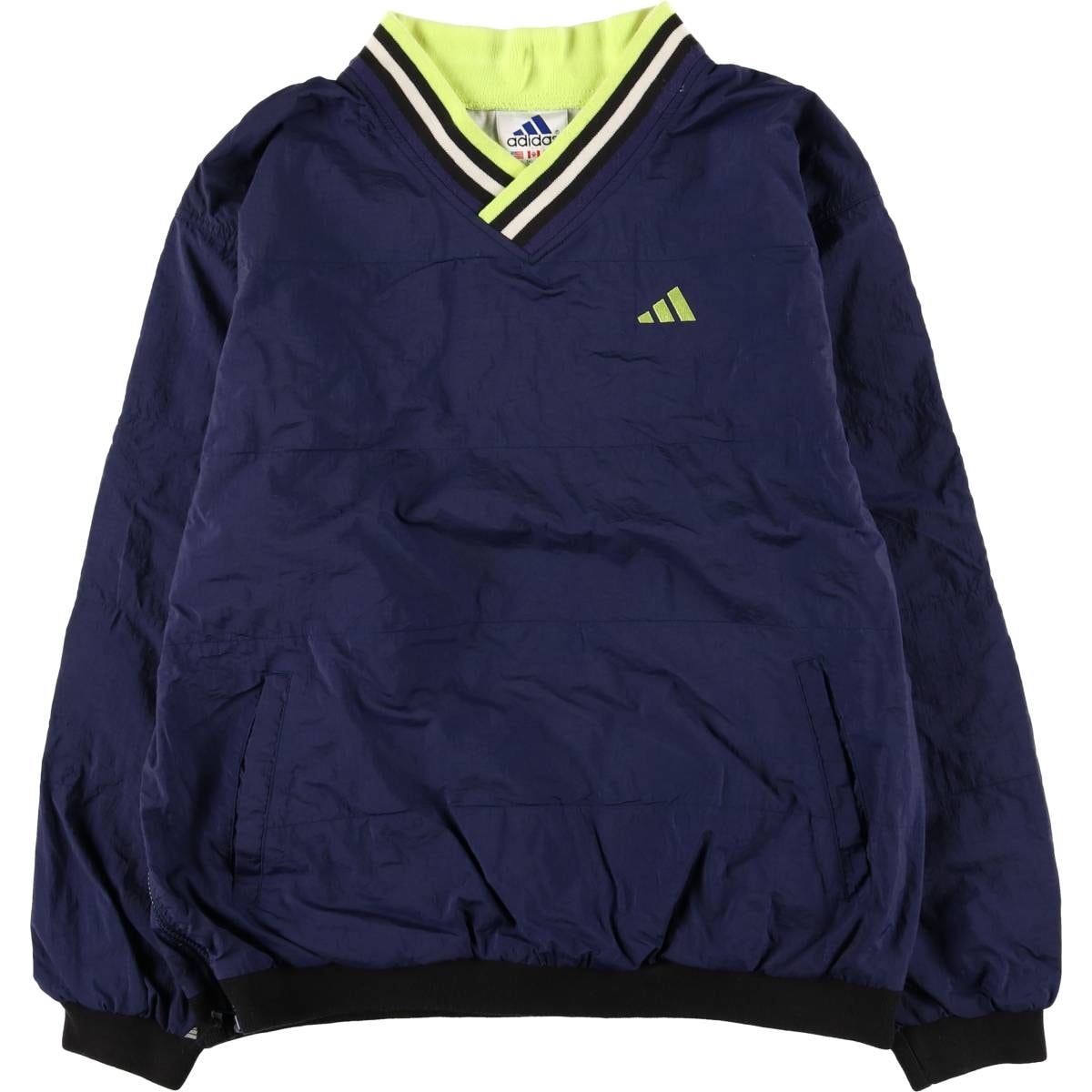 古着 90年代 アディダス adidas Vネック ナイロンプルオーバー メンズL相当/eaa592130