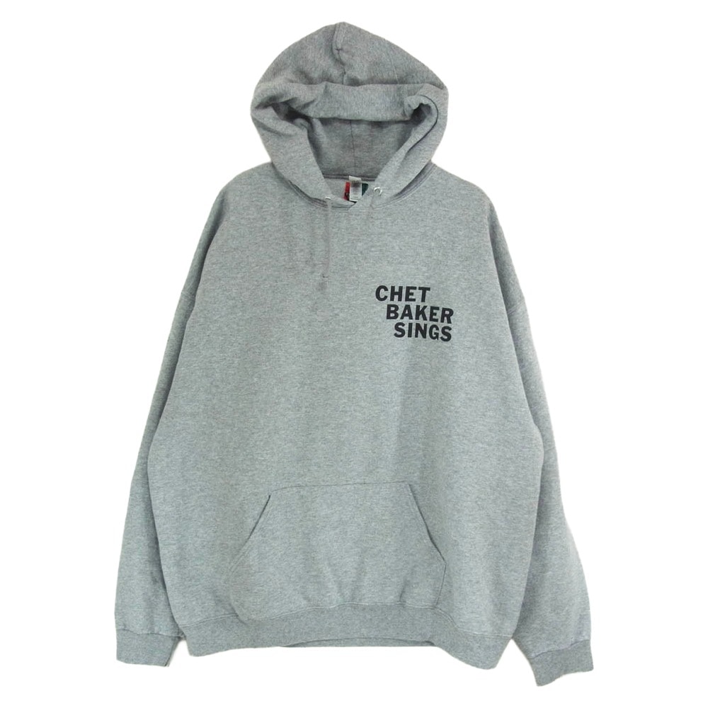 WACKO MARIA ワコマリア パーカー 24AW CHETBAKER-WM-SS07 CHET BAKER HOODED SWEAT SHIRT チェットベイカー バックプリント プルオーバー パーカー フーディー グレー系 2XL【中古】
