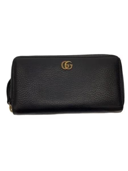 GUCCI Leather Zip Around Wallet "Black"