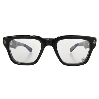 CHROME HEARTS クロムハーツ(原本無) GNARLIN フレアニーテンプル ウェリントン 眼鏡 メガネ アイウェア ブラック系 53□23-145【美品】【中古】