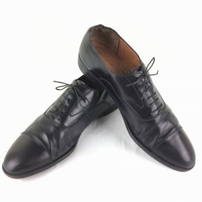 Vintage Ferragamoフェラガモ ビジネスシューズ〈黒/BLACK/ブラック〉ストレートチップ/size10.5C/メンズ//men's 菅NO.メZB-12