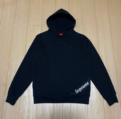 Supreme Corner Label Hooded Sweatshirt "Black"