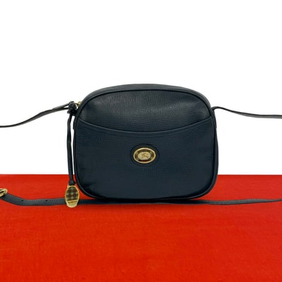 BURBERRY バーバリー シャドーホース ロゴ 金具 ノバチェック 柄 レザー ショルダーバッグ ネイビー
10155