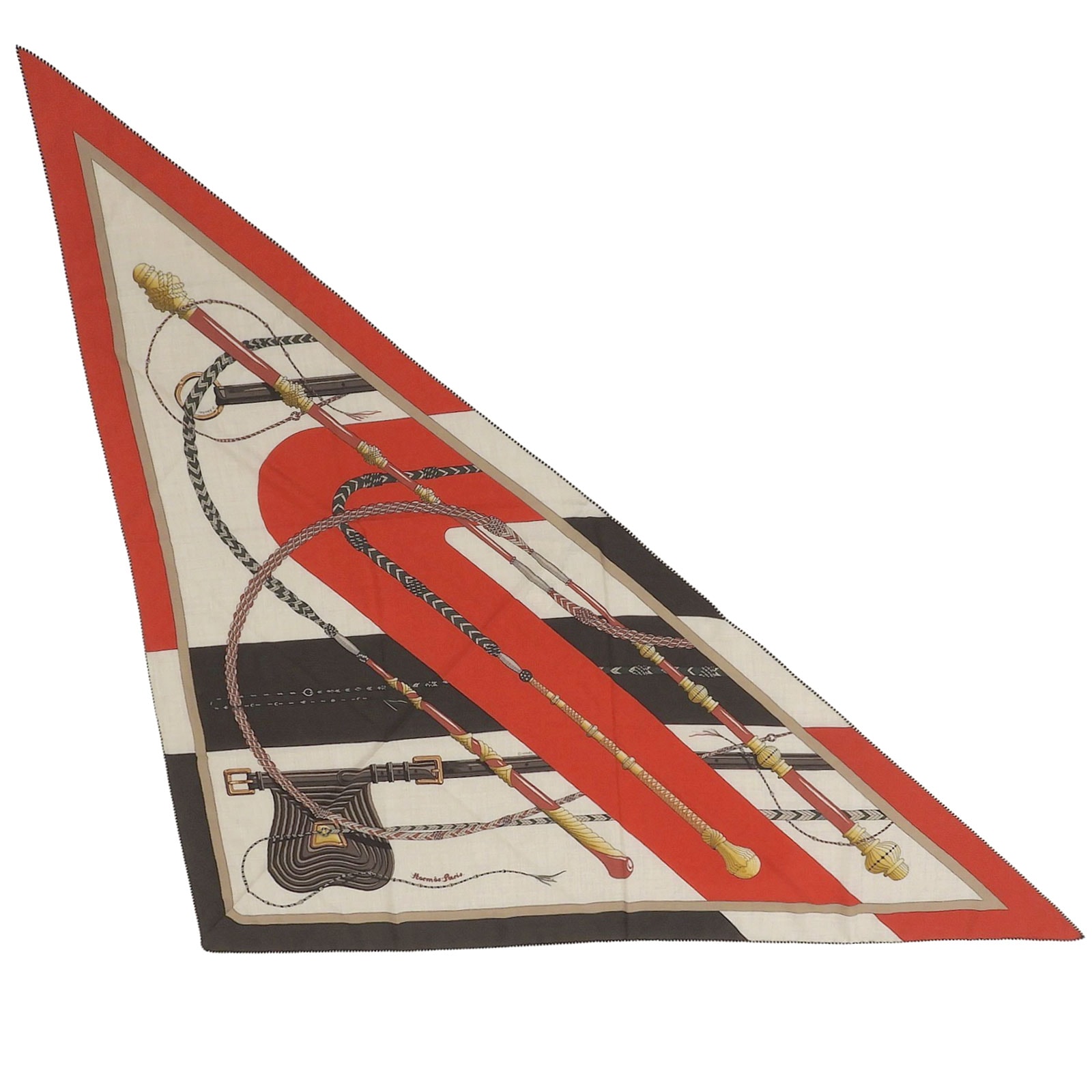 未使用品 エルメス スカーフ トライアングル クリック・クラック 361662S