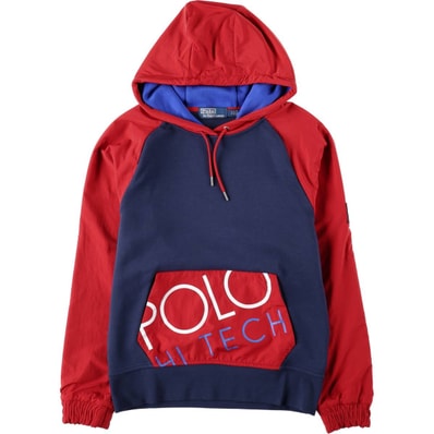 古着 ラルフローレン Ralph Lauren POLO by Ralph Lauren HI TEC ツートン スウェットプルオーバーパーカー メンズS相当/eaa674770