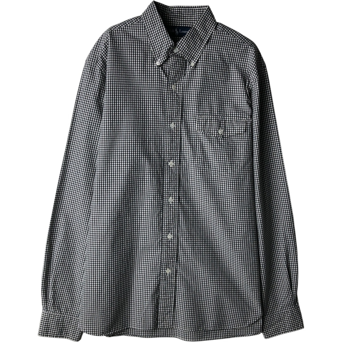 古着 ラルフローレン Ralph Lauren ギンガムチェック 長袖 ボタンダウンチェックシャツ メンズM相当/eaa618530