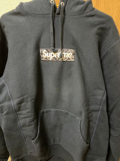 Supreme Bandana Box Logo Hooded Sweatshirt "Navy"