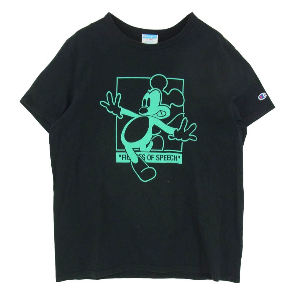 Champion チャンピオン Virgil Abloh x Disney x Brooklyn Museum Mickey Mouse Tee ヴァージル アブロー ディズニー ミッキーマウス ブルックリン ミュージアム 半袖 Tシャツ 【中古】