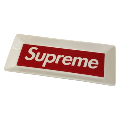 超美品 Supreme シュプリーム ceramic tray ホワイト レッド セラミック トレイ 小物入れ お皿 604473 【中古】