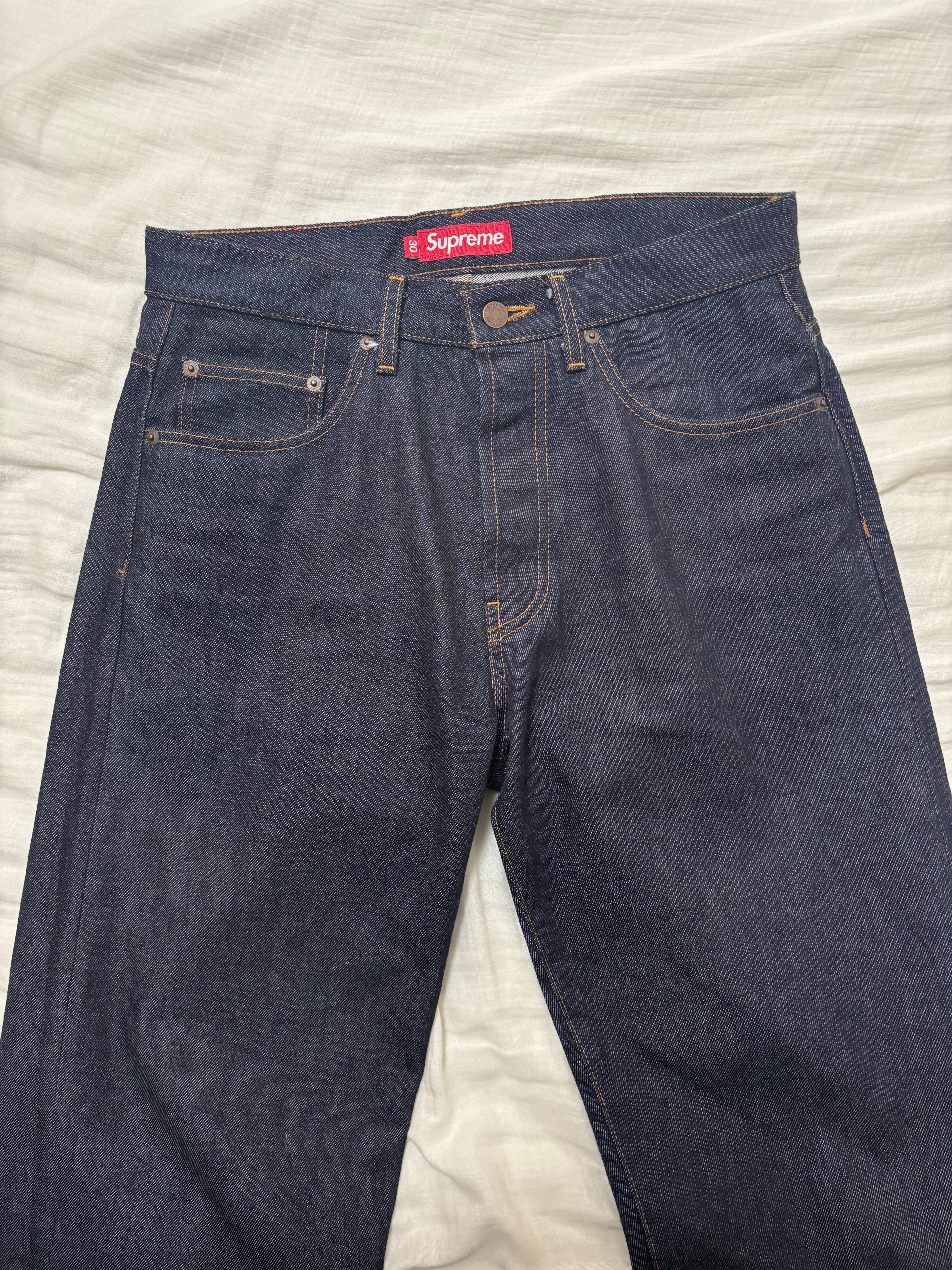 Supreme Rigid Loose Fit Selvedge Jean (25FW) "Rigid Indigo"