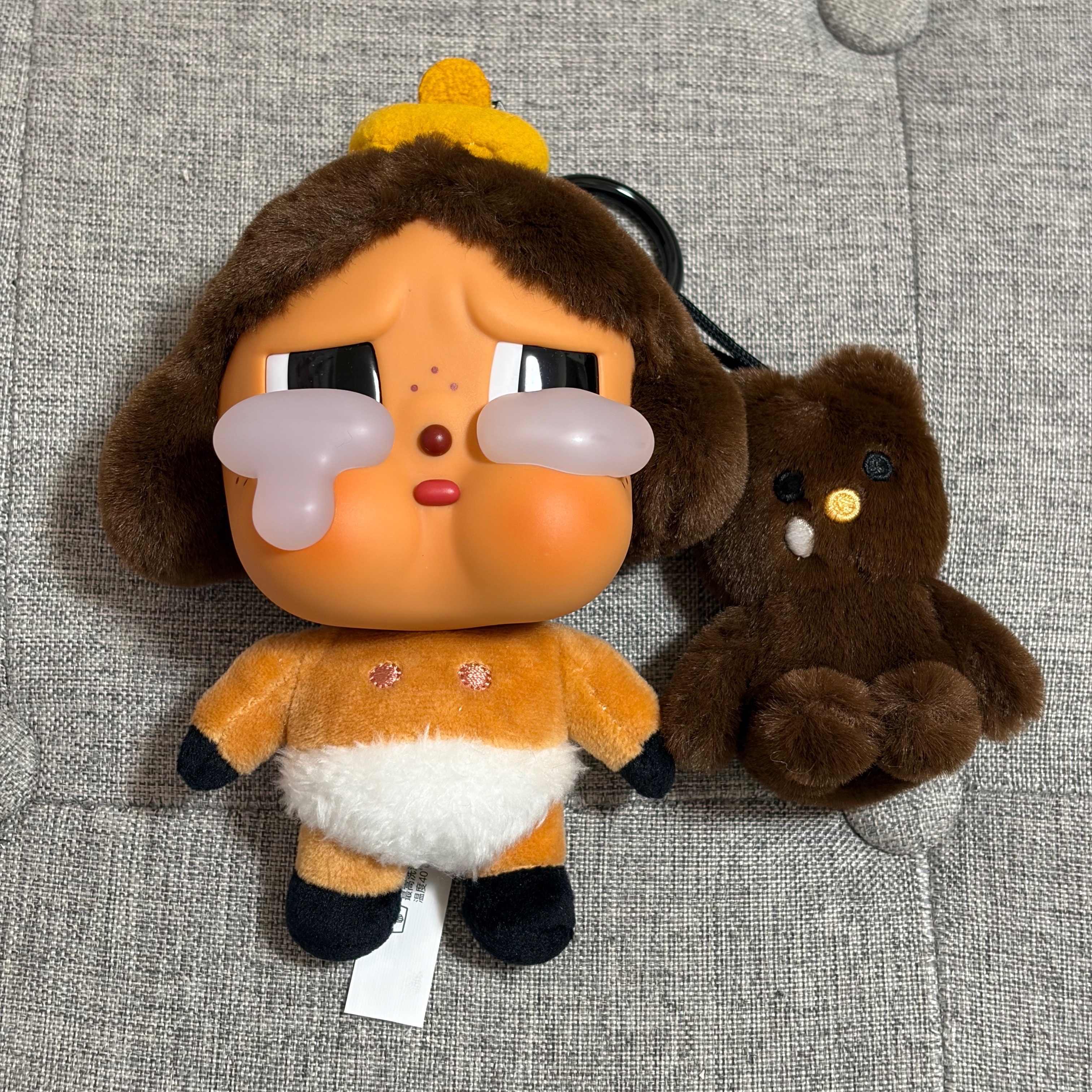 POP MART CRYBABY Crying Again Series Face Plush BABY BROWN (Secret)