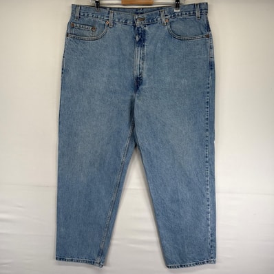 古着 リーバイス Levi's デニム パンツ Gパン ジッパーフライ 大きいサイズ 550 ワーク デニム テーパード w42 L30 ブルー系 メンズ
