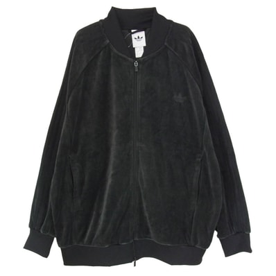 adidas アディダス ジャケット JX1559 SST アディカラー ベロア トラックトップ ジャージ ブルゾン ジャケット ブラック系 4XL【中古】