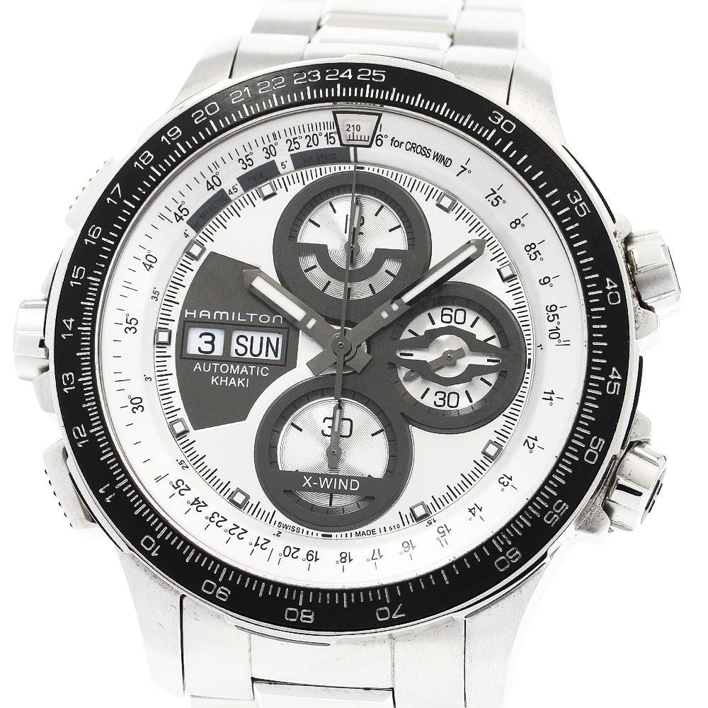 ☆良品 ハミルトン カーキ Xウィンド H77726151 メンズ 【中古】