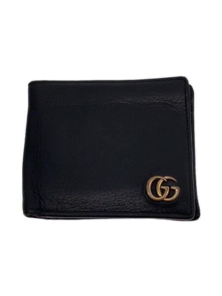 GUCCI GGマーモント レザー コインウォレット "ブラック" 428725 DJ20T 1000
