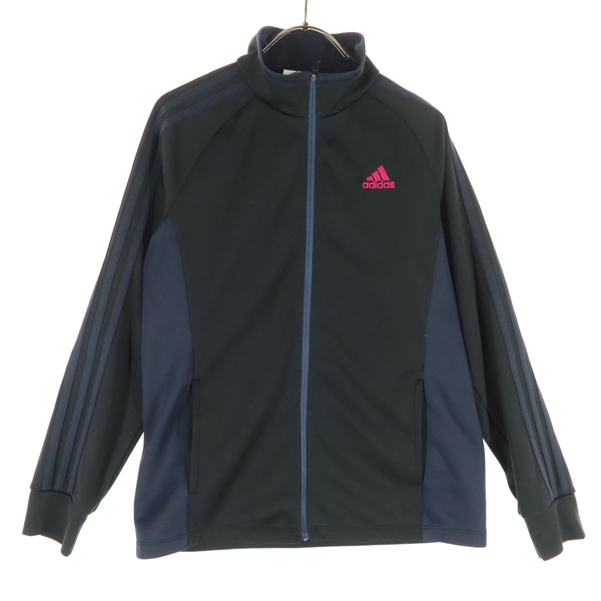 adidas アディダス ワンポイントロゴ 長袖 トラックジャケット M ブラック