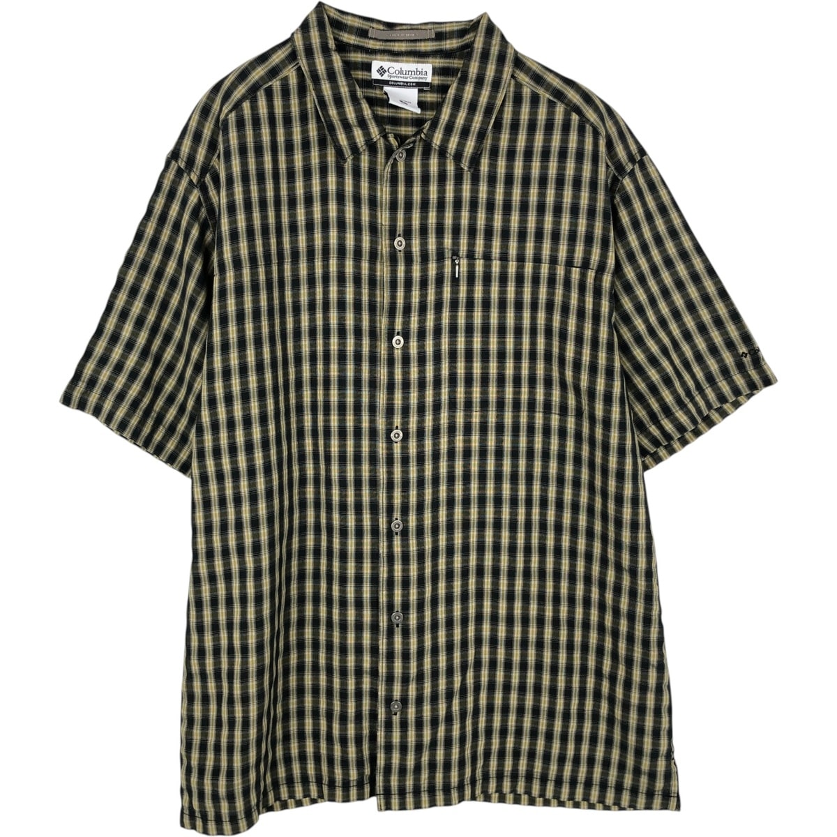 古着 00年代 コロンビア Columbia XCO 半袖 チェックシャツ ボックスシャツ メンズL相当/eaa632777