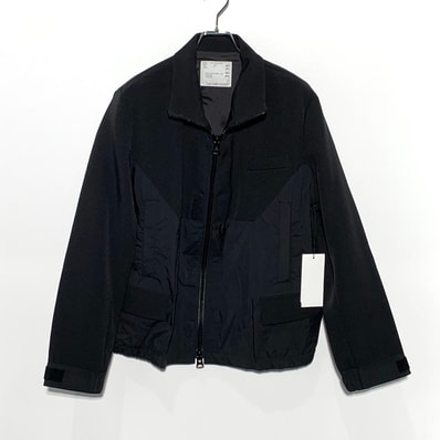 sacai Matelasse Twill Mix Jacket "Black"