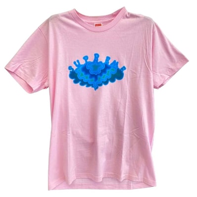 Supreme シュプリーム Tシャツ 19SS Cloud Tee クラウド 半袖 Tシャツ ピンク ピンク系 M【中古】