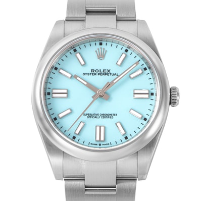 ROLEX ロレックス オイスターパーペチュアル 124300 ターコイズブルー ステンレススチール【中古】