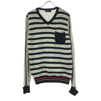 FRED PERRY 長袖 Vネック セーター