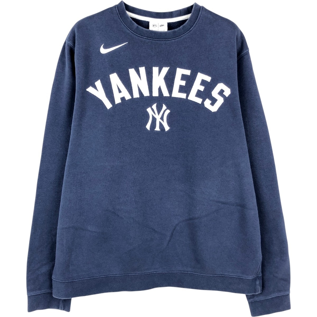 古着 ナイキ NIKE MLB NEW YORK YANKEES ニューヨークヤンキース ロゴスウェットシャツ トレーナー メンズL相当/eaa672220