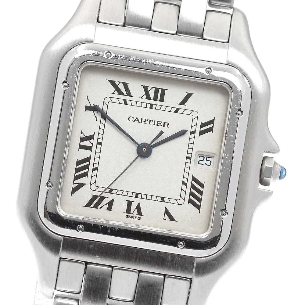 カルティエ パンテール LM デイト W25032F5 メンズ 【中古】