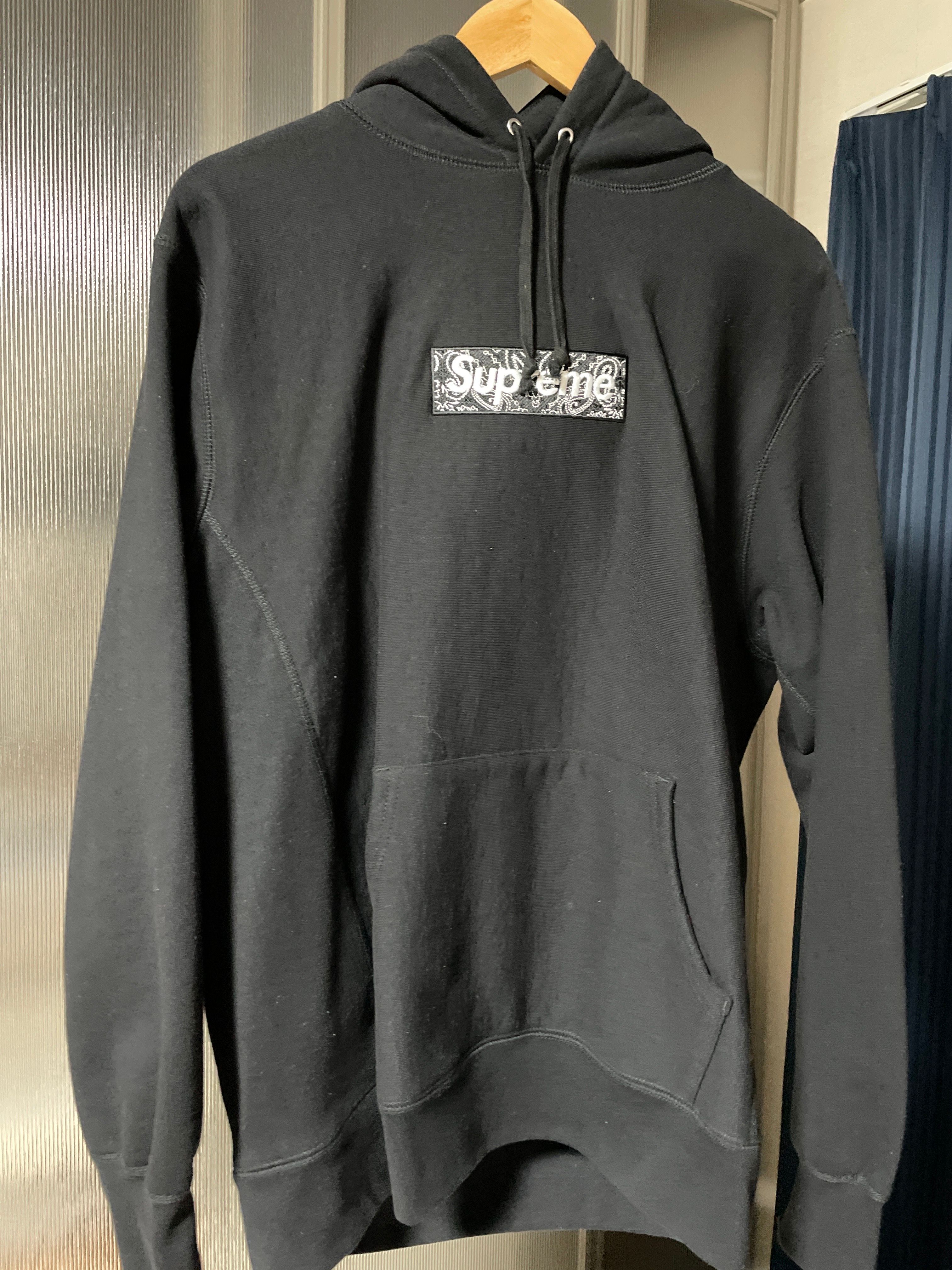 Supreme Bandana Box Logo Hooded Sweatshirt "Black"