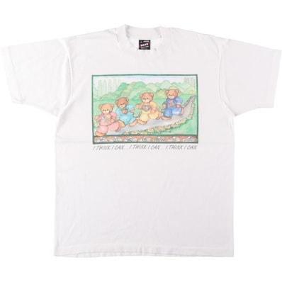 古着 90年代 フルーツオブザルーム FRUIT OF THE LOOM BEST テディベア柄 アニマルTシャツ USA製 レディースL相当 ヴィンテージ/eaa655529