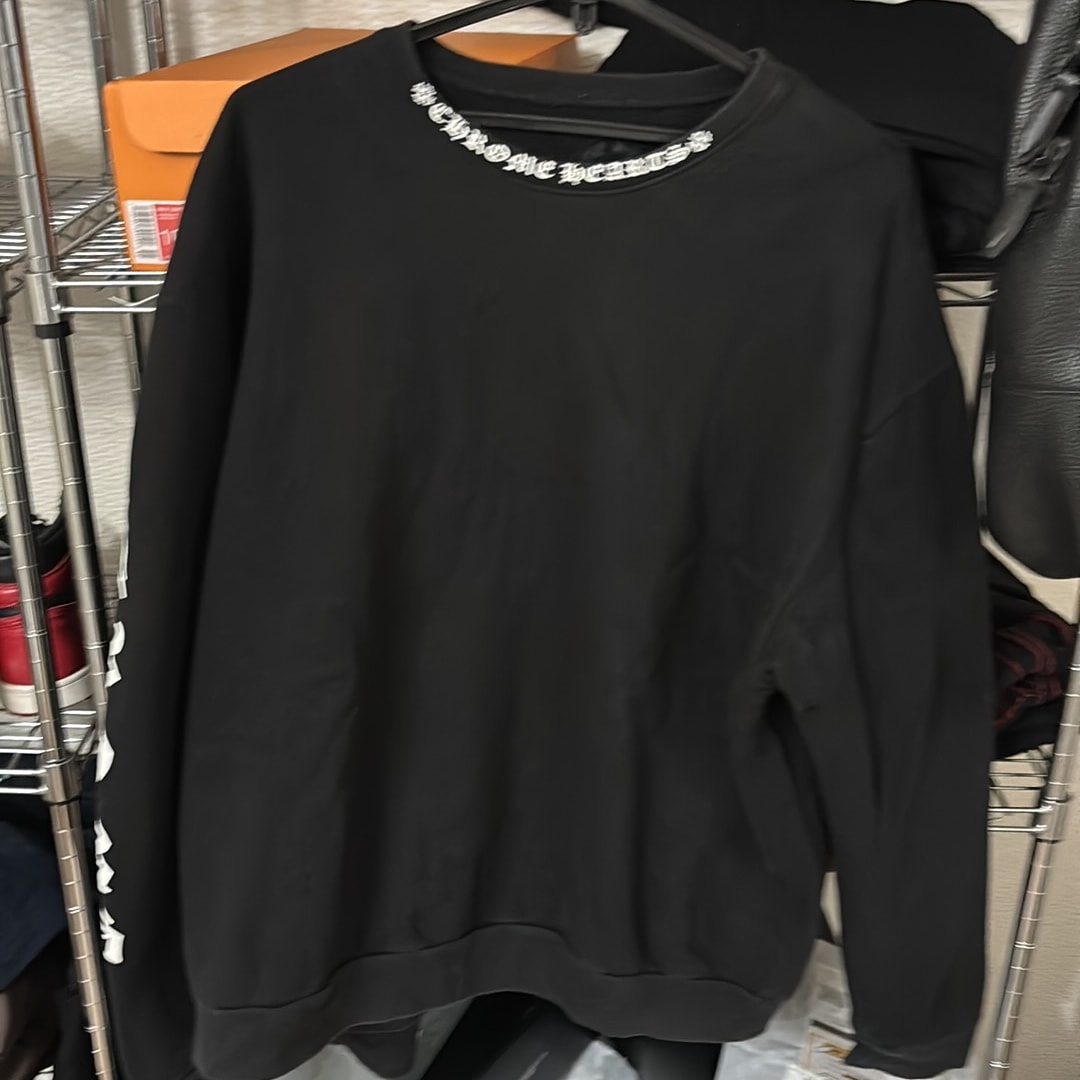 Chrome Hearts Neck Logo Crew Sweat "Black"