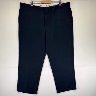 古着 ディッキーズ Dickies ワークパンツ 874 ワンポイントロゴ 長ズボン チノパン 大きいサイズ テーパード w46 L30 ネイビー メンズ