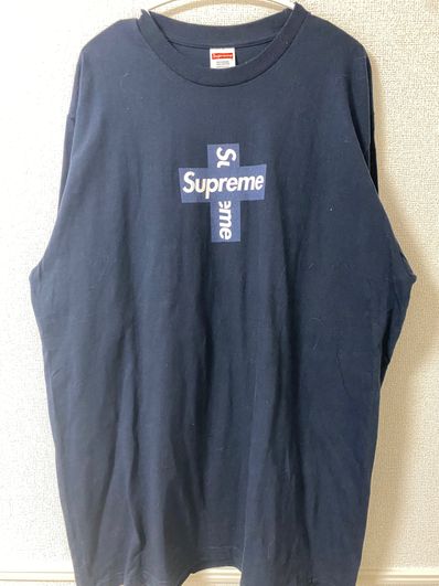 Supreme Cross Box Logo Tee "Navy"