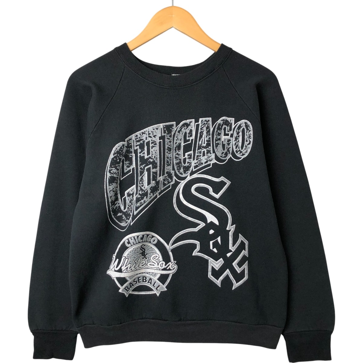 古着 90年代 フルーツオブザルーム FRUIT OF THE LOOM MLB CHICAGO WHITE SOX シカゴホワイトソックス プリントスウェットシャツ トレーナー USA製 メンズL相当 ヴィンテージ/eaa527581