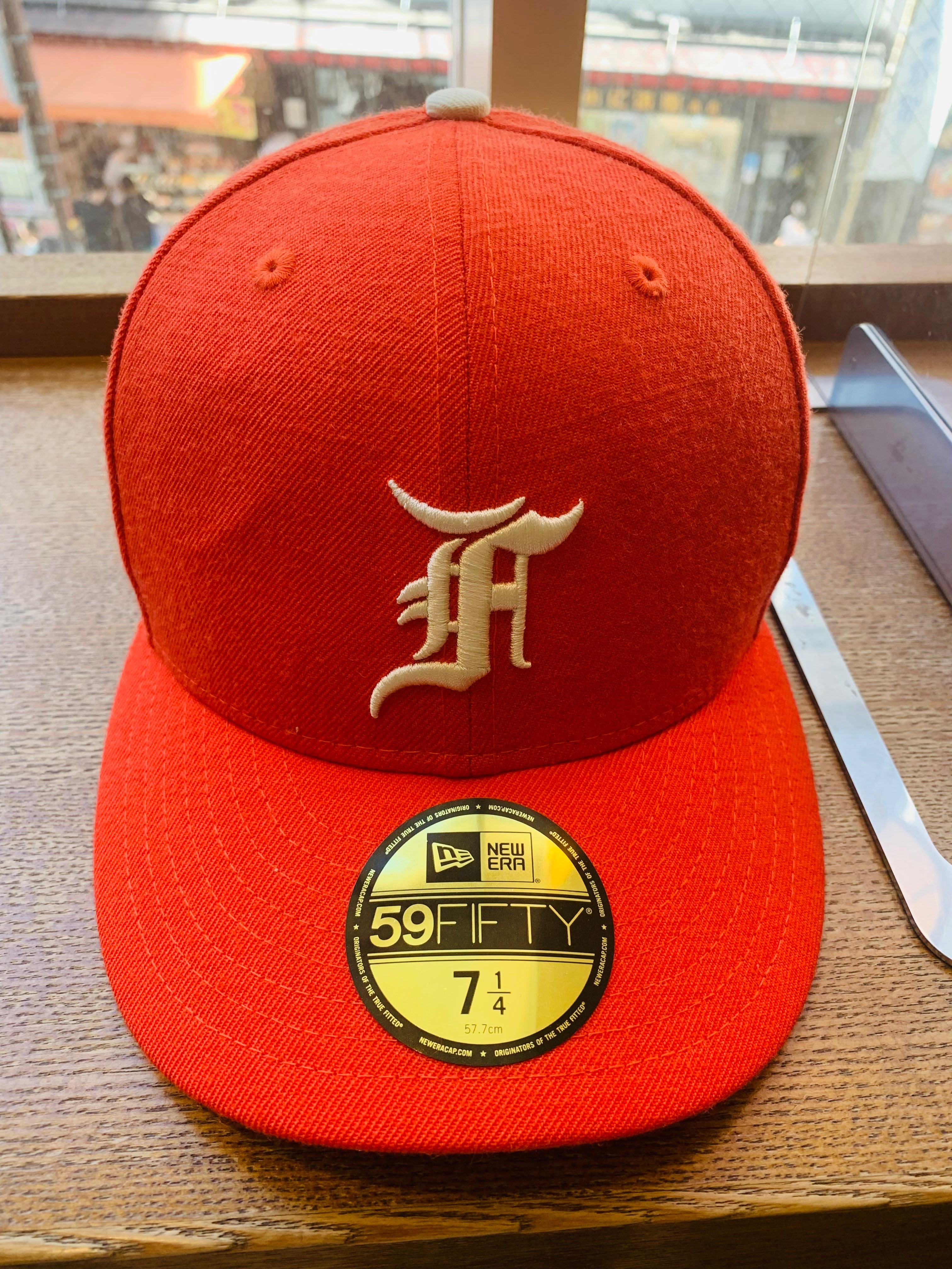 NEW ERA FEAR OF GOD ESSENTIALS 59FIFTY F LOGO Under Visor "Orange"