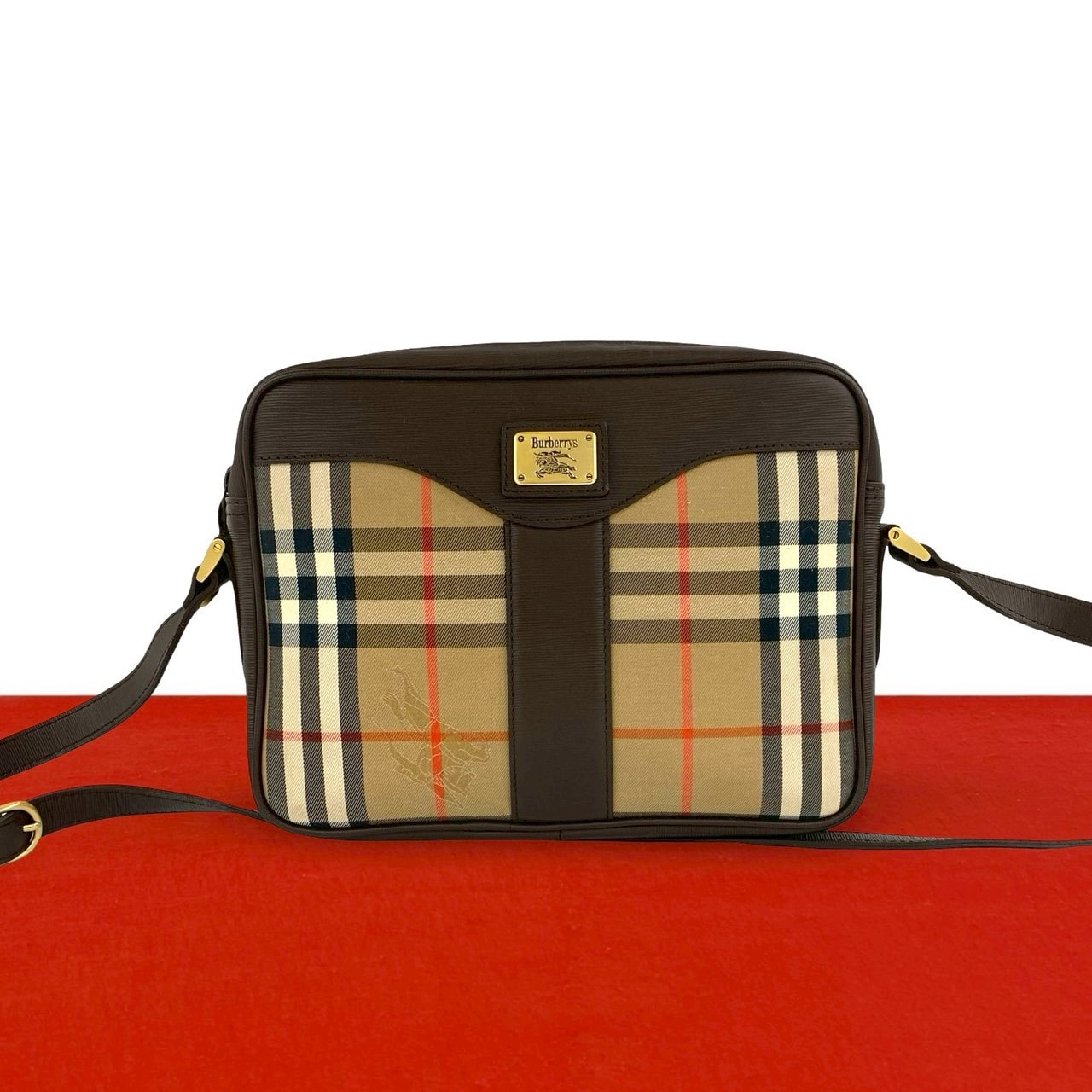 B (目立った傷や汚れなし)】BURBERRY バーバリー ロゴ ノバチェック B (目立った傷や汚れなし)】BURBERRY バーバリー ロゴ ノバチェック