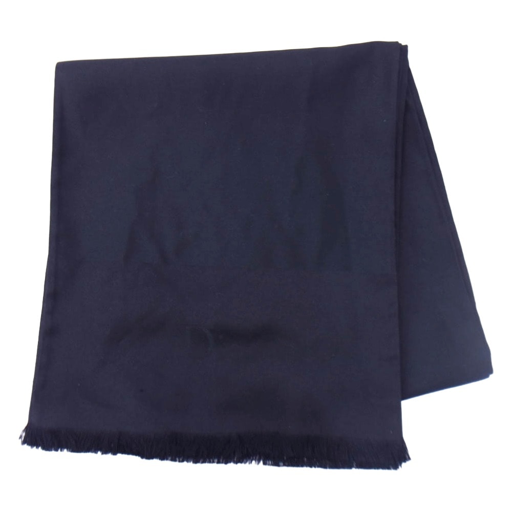 Dior ディオール ストール シルク ロゴ フリンジ ストール ブラック系【中古】