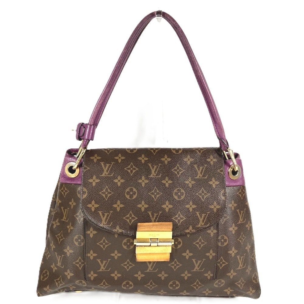 ルイヴィトン LOUIS VUITTON オランプ M40816 モノグラム カバン フラップ トートバッグ 肩掛け ショルダーバッグ モノグラムキャンバス オロール パープル