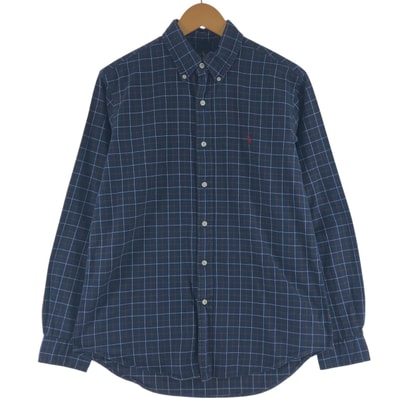 古着 ラルフローレン Ralph Lauren 長袖 ボタンダウンチェックシャツ メンズM相当/eaa541291