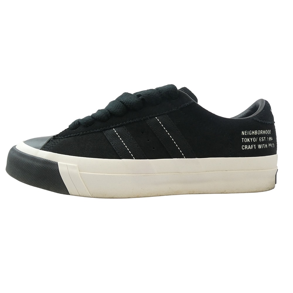 NEIGHBORHOOD ネイバーフッド スニーカー 25260PKN-FWM01 ROYAL PLUS SUEDE LO ローカット スニーカー ブラック ブラック系 25.5cm【中古】
