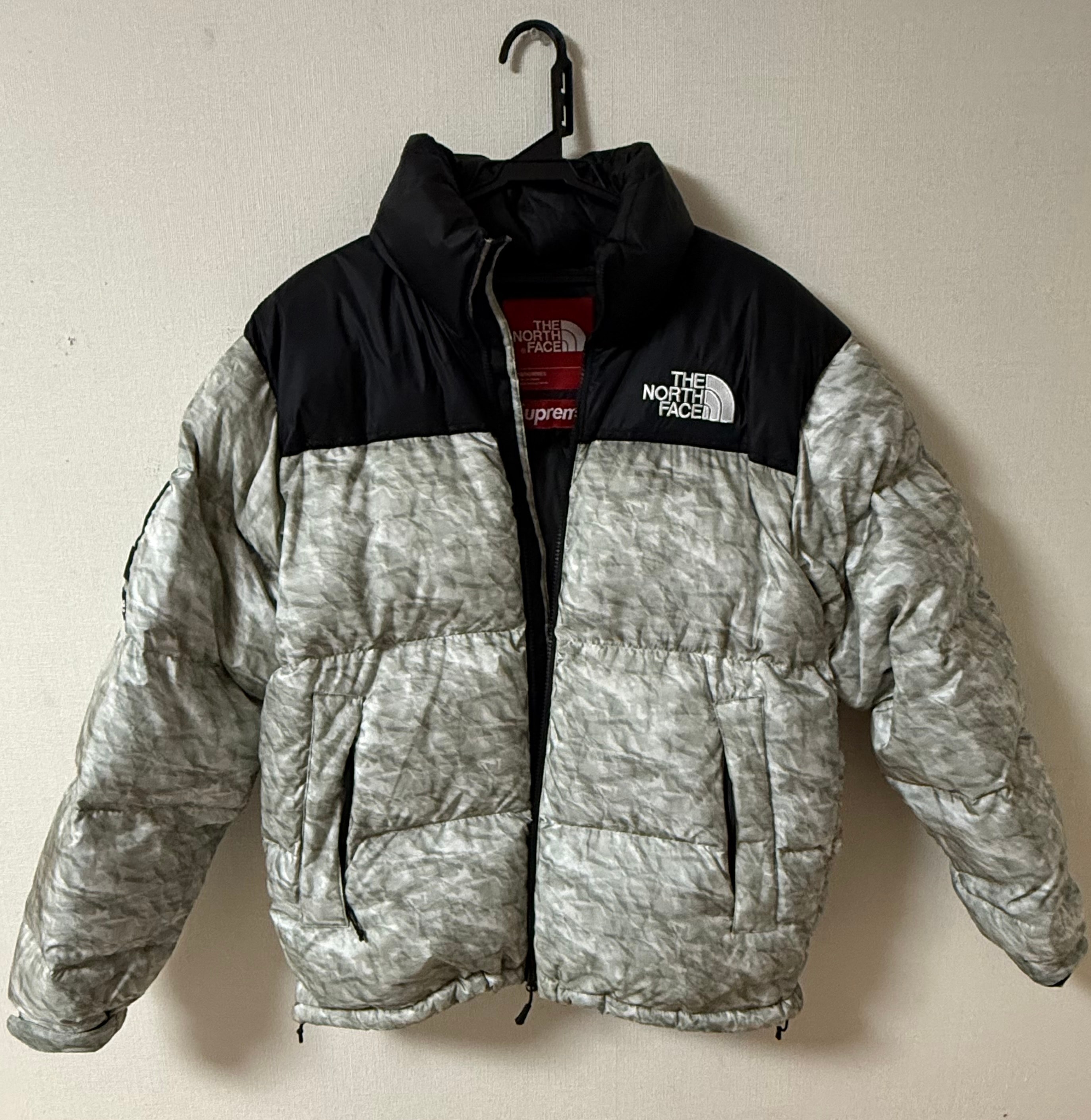 Supreme x The North Face Nuptse Jacket "White Paper Print"