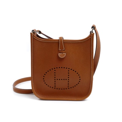 HERMES エルメス エヴリンTPM エプソン ショルダーバッグ ブラウン □H刻印(2004) レディース【中古】