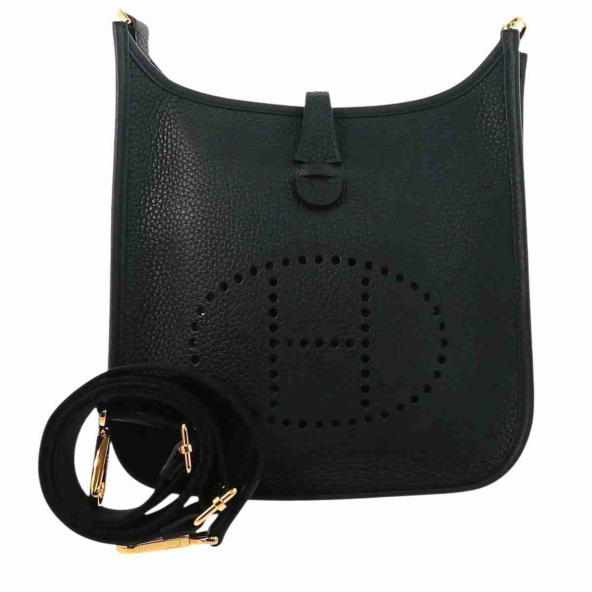 HERMES エルメス エヴリン3 23 ショルダーバッグ H087941CC89 トリヨンクレマンス ブラック シルバー金具 G(2026)刻印  レディース【中古】