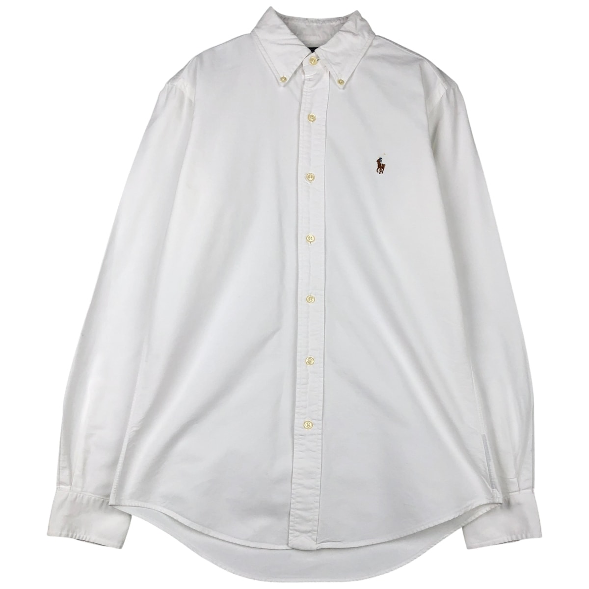 古着 ラルフローレン Ralph Lauren POLO by Ralph Lauren CUSTOM FIT 長袖 ボタンダウンシャツ メンズS相当/eaa459074